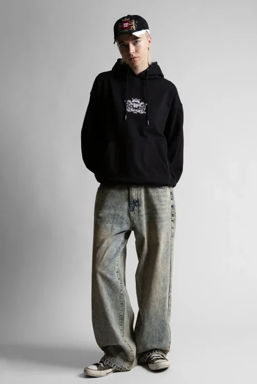 Wasted Paris Crest Hoodie Black 2