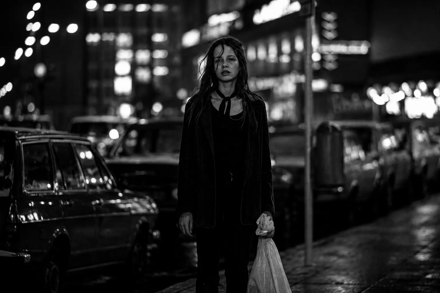 Christiane F. in West Berlin at night – Wir Kinder vom Bahnhof Zoo