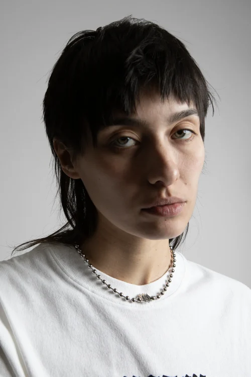 Wasted Paris Splinter Necklace worn with streetwear look