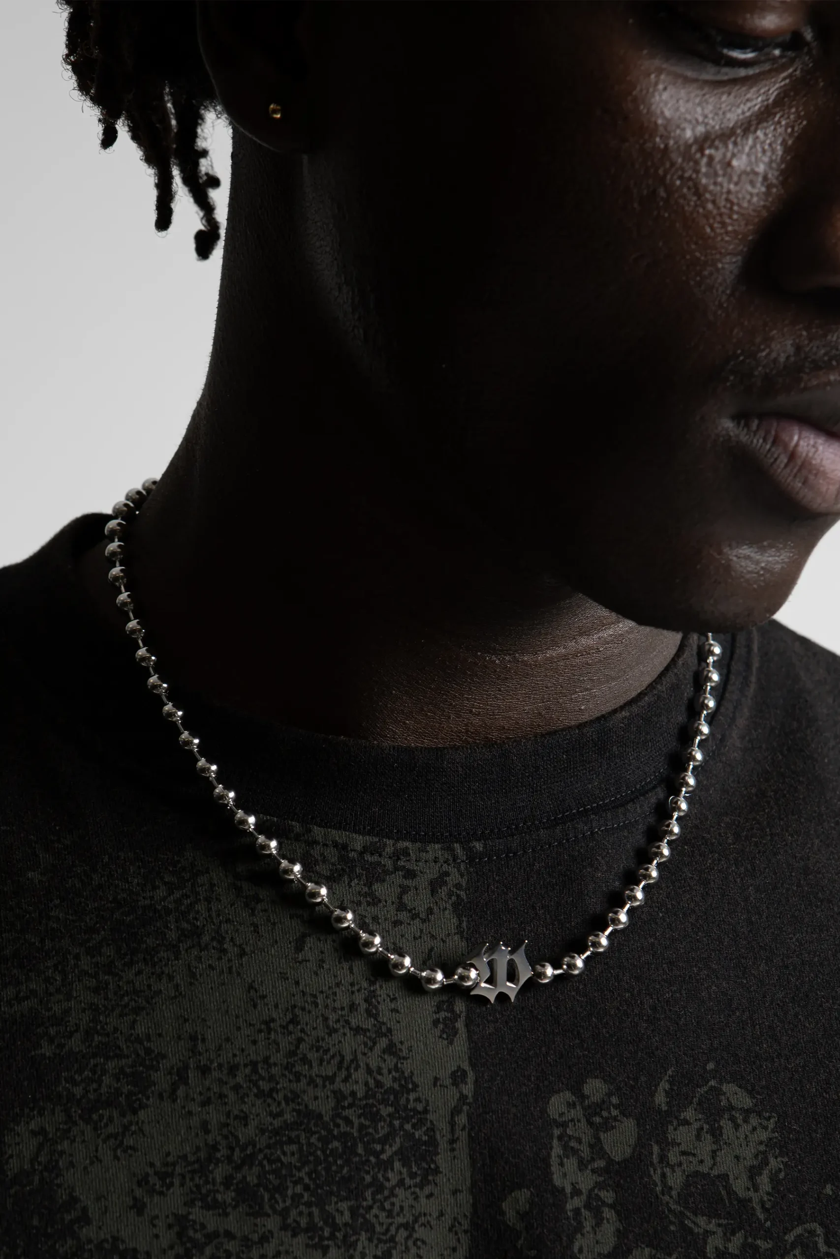 Wasted Paris Splinter Necklace in silver stainless steel