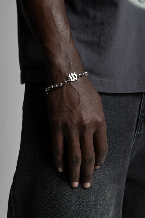 Wasted Paris Splinter Bracelet silver worn on model