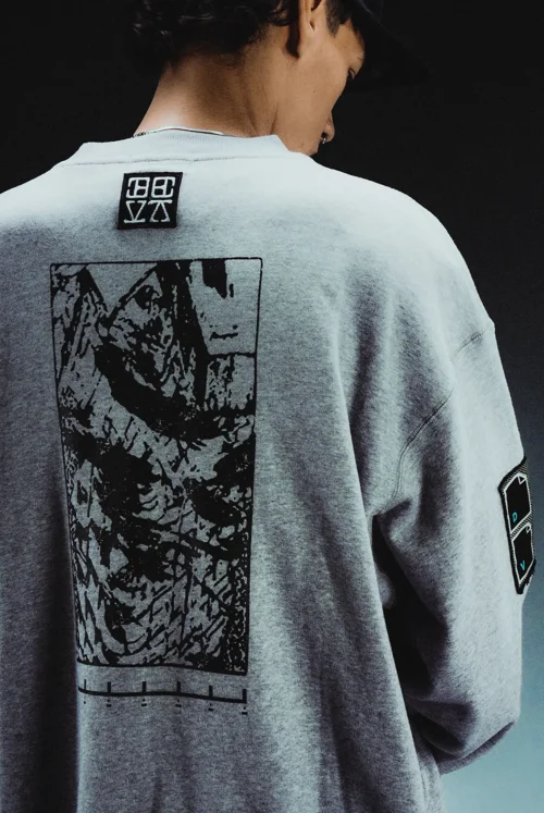 Deva States Blight Crewneck Sweatshirt Heather Grey